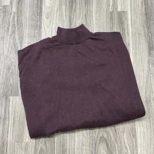 BRAGA Turtleneck Long Sleeve Purple Pullover Knit Sweater Women's Size L